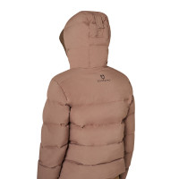 Doudoune femme à capuche Equestro Marron tabac