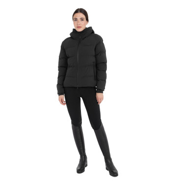 Doudoune femme à capuche Equestro Noir Doudoune femme à capuche Equestro Noir