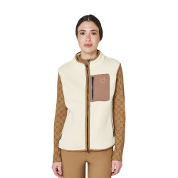 Dames teddyfleece bodywarmer met borstzak Equestro Dames teddyfleece bodywarmer met borstzak Equestro