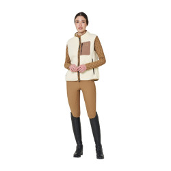 Dames teddyfleece bodywarmer met borstzak Equestro Dames teddyfleece bodywarmer met borstzak Equestro