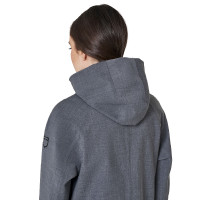 Veste Softshell femme long en mélange de laine avec ouverture arrière Equestro Mélange gris