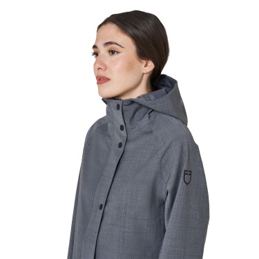 Veste Softshell femme long en mélange de laine avec ouverture arrière Equestro Veste Softshell femme long en mélange de laine avec ouverture arrière Equestro