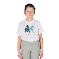 T-shirt enfant en coton respirant Equestro T-shirt enfant en coton respirant Equestro