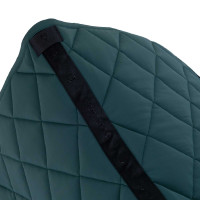 Tapis de dressage matelassé à losanges avec logo brodé Equestro Vert sapin / noir