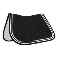 Zadeldek spring Double Stripes in technische stof Equestro Zwart