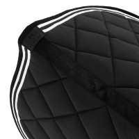 Zadeldek spring Double Stripes in technische stof Equestro Zwart