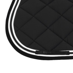 Zadeldek spring Double Stripes in technische stof Equestro Zwart