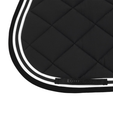 Zadeldek spring Double Stripes in technische stof Equestro Zwart