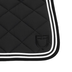 Tapis de saut Double Stripes en tissu technique Equestro Noir Tapis de saut Double Stripes en tissu technique Equestro Noir