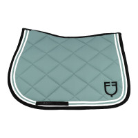 Tapis de saut Double Stripes en tissu technique Equestro Brume du port Gris