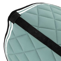 Tapis de saut Double Stripes en tissu technique Equestro Brume du port Gris