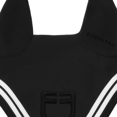 Oornetje Double Stripes in technische stof Equestro Zwart