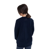 Sweatshirt à col rond enfant unisexe en polaire Equestro Marine blazer Bleu marine