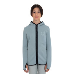 Unisex kinderfleece met rits Equestro Leigrijs Unisex kinderfleece met rits Equestro Leigrijs