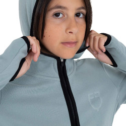 Unisex kinderfleece met rits Equestro Leigrijs Unisex kinderfleece met rits Equestro Leigrijs