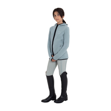 Unisex kinderfleece met rits Equestro Leigrijs Unisex kinderfleece met rits Equestro Leigrijs