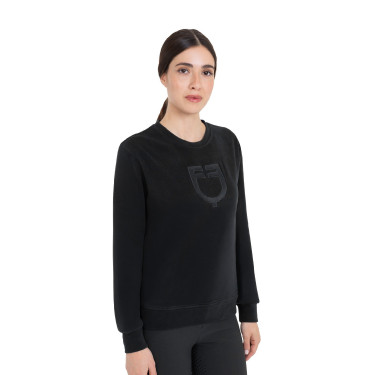 Dames sweatshirt met ronde hals in fleece Equestro