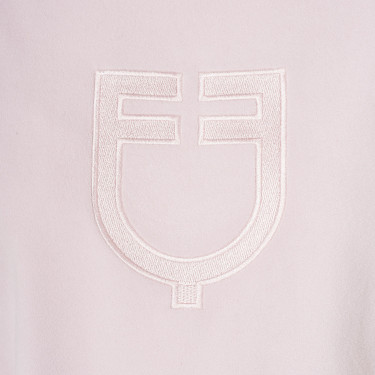 Dames sweatshirt met ronde hals in fleece Equestro Viltachtig violet