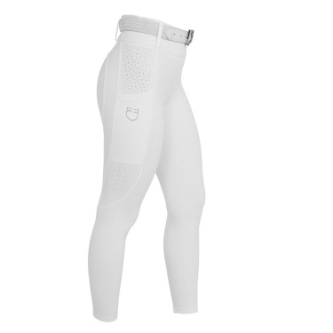Leggings femme taille haute avec passants et strass Equestro