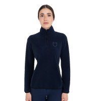 Sweat-shirt femme à col montant en polaire avec zip 3/4 Equestro Marine blazer Bleu marine Sweat-shirt femme à col montant en polaire avec zip 3/4 Equestro Marine blazer Bleu marine
