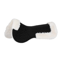 Amortisseur en tissu technique et mouton avec matelassage en cubes Equestro Noir / naturel Amortisseur en tissu technique et mouton avec matelassage en cubes Equestro Noir / naturel