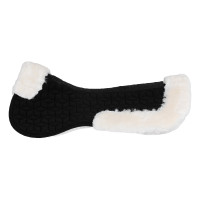 Amortisseur en tissu technique et mouton avec matelassage en cubes Equestro Noir / naturel Amortisseur en tissu technique et mouton avec matelassage en cubes Equestro Noir / naturel