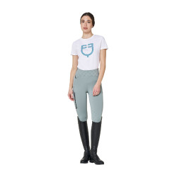 T-shirt femme avec logo monogramme effet velours Equestro