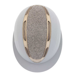 Cap Apocalypse dames met beklede schaal en strass Astm F1163-23 goedkeuring Equestro IJsgrijs / gmt