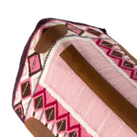 Tapis de selle profilé avec couverture en laine 34x36 Platinum Pro Rose / blanc / noir