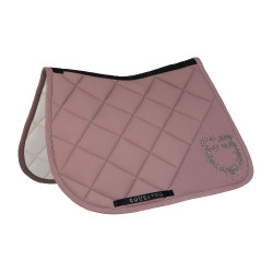 Tapis de selle de saut logo en strass Equestro Antler Beige