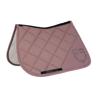 Tapis de selle de saut logo en strass Equestro Antler Beige
