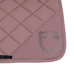 Tapis de selle de saut logo en strass Equestro Antler Beige