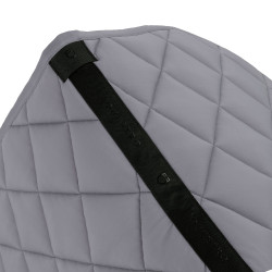 Tapis de selle de saut logo en strass Equestro Gris givré / gris givré