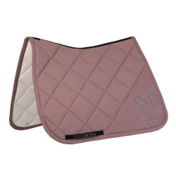 Dressuursingeldek Equestro-logo met strass Gewei Beige Dressuursingeldek Equestro-logo met strass Gewei Beige