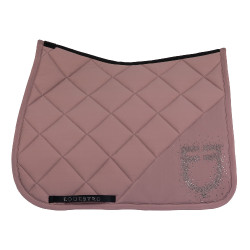 Tapis de selle de dressage Equestro logo en strass Antler Beige