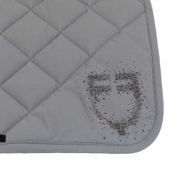 Dressuursingeldek Equestro-logo met strass IJsgrijs / ijsgrijs Dressuursingeldek Equestro-logo met strass IJsgrijs / ijsgrijs
