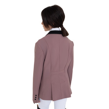 Veste de concours Equestro enfant unisexe zippée et à boutons Antler Beige