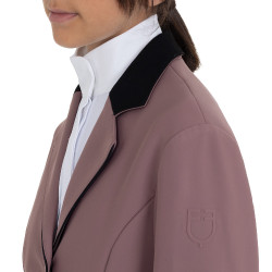 Veste de concours Equestro enfant unisexe zippée et à boutons Antler Beige