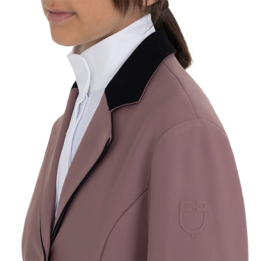 Veste de concours Equestro enfant unisexe zippée et à boutons Antler Beige