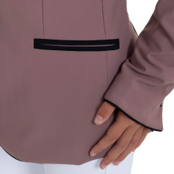 Veste de concours Equestro enfant unisexe zippée et à boutons Antler Beige