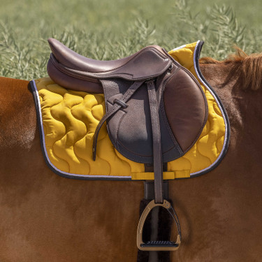 Tapis de selle Equithème Polyfun Jaune / noir