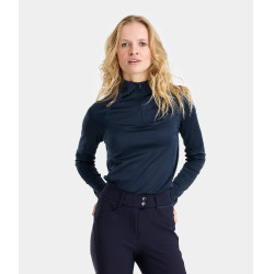 Thermisch paardrij-T-shirt Horse Pilot voor dames Marine Marineblauw Thermisch paardrij-T-shirt Horse Pilot voor dames Marine Marineblauw
