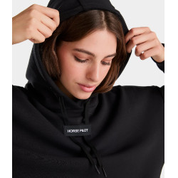 Dames paardrijhoodie Horse Pilot Zwart Dames paardrijhoodie Horse Pilot Zwart