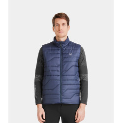 Mouwloze verwarmde paardrijdjas Horse Pilot E-Kelvin voor heren Marine Marineblauw
