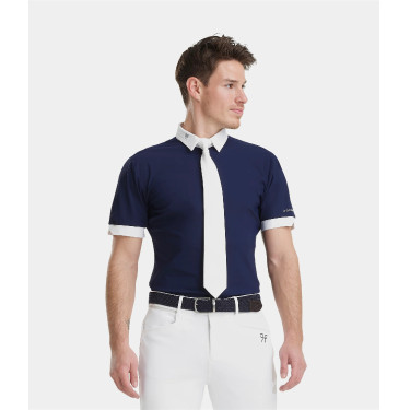 Chemise de concours Horse Pilot manches courtes homme Aerolight Marine Bleu marine