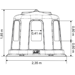 Hexagonale hooiruif RPE groot model La Gée