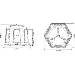 Hexagonale hooiruif RPE groot model La Gée