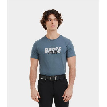 T-shirt Horse Pilot Team heren Vintage indigo Blauw T-shirt Horse Pilot Team heren Vintage indigo Blauw