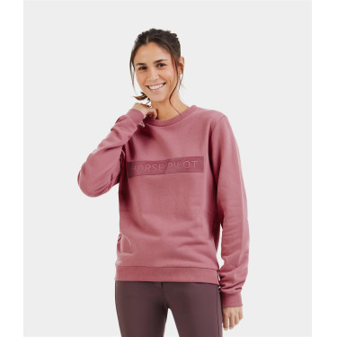 Sweat-shirt Horse Pilot Team femme Rose mesa