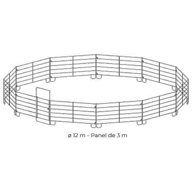 Pakket verzinkte panelen 3 m La Gée
